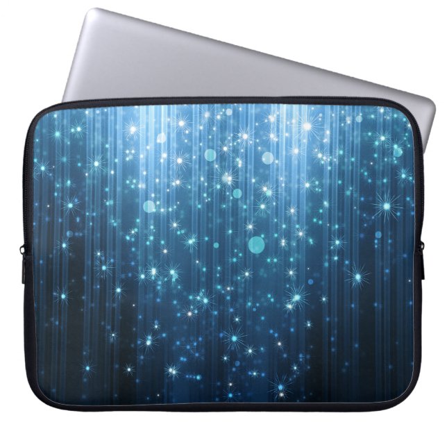 Glowing Abstract: Illuminated Background Art. Laptop Sleeve (Front)