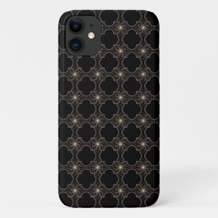 glowing abstract pattern on black iPhone 11 case