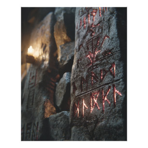 Glowing Ancient Runes Photo Print