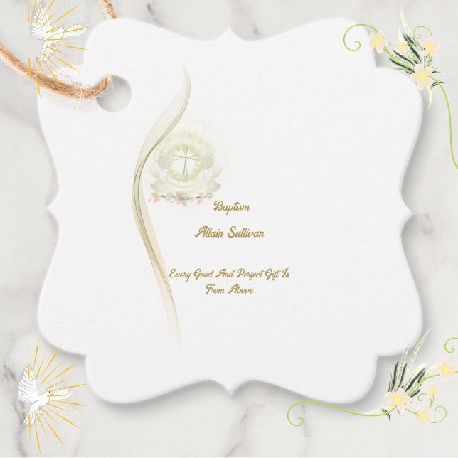 Glowing angels baptism  favour tags  (Creator Uploaded)