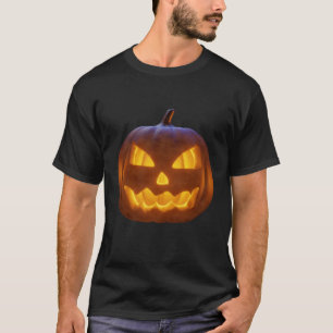 Glowing Angry Halloween Pumpkin Men's T-Shirt