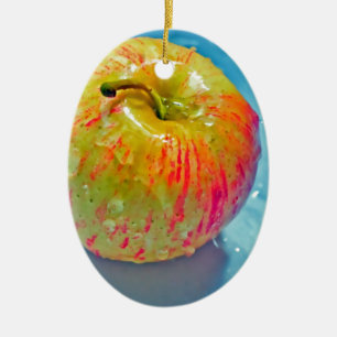 Glowing Apple Ceramic Ornament