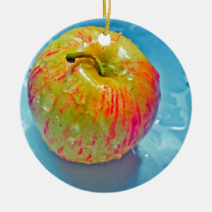 Glowing Apple Ceramic Ornament