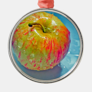 Glowing Apple Metal Ornament