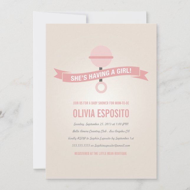GLOWING | BABY SHOWER INVITATIONS (Front)