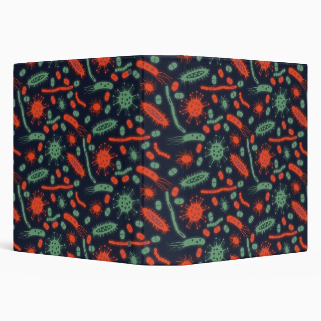 Glowing Bacteria Microorganism green red Binder (Background)