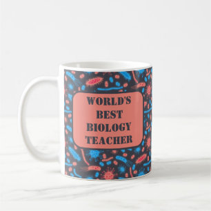 Glowing Bacteria Microorganism pink blue Coffee Mug