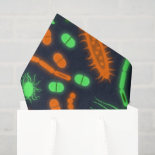 Glowing Bacteria Microorganism toxic orange green Tissue Paper