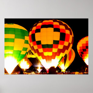 Glowing Balloons Poster