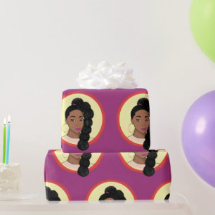 Glowing Beauty, Puff Ponytail Wrapping Paper