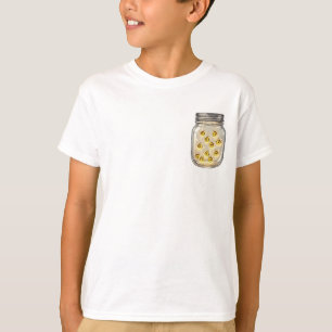 Glowing Bee Jar Illustration Kids T-Shirt