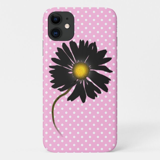 glowing black daisy Case-Mate iPhone case (Back)