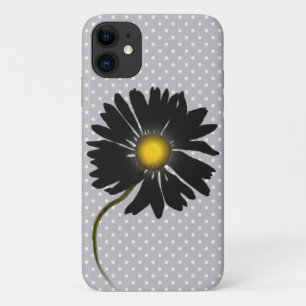 glowing black daisy iPhone 11 case