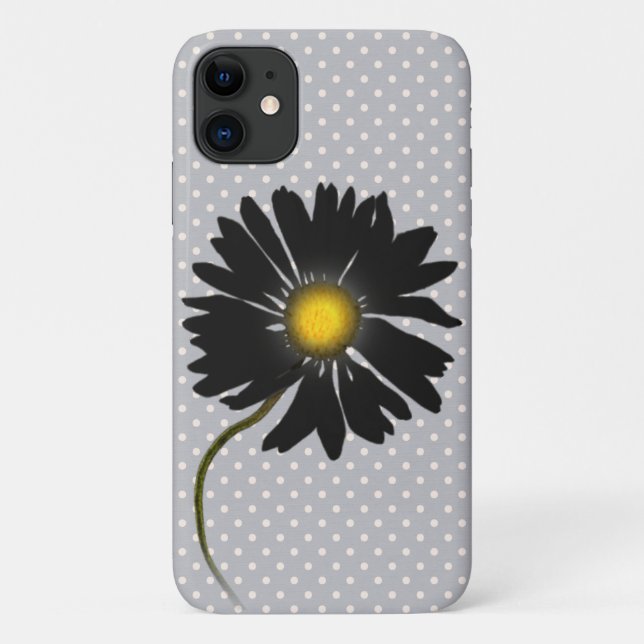 glowing black daisy Case-Mate iPhone case (Back)