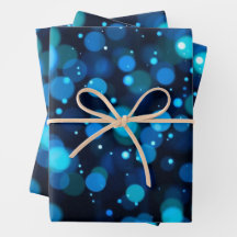 Glowing Blue Bokeh Light Abstract