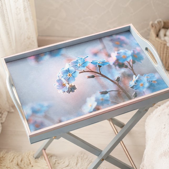 Glowing Blue Ethereal Forget-Me-Not Decoupage Tissue Paper (Creator Uploaded)