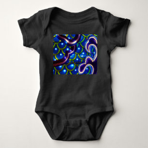Glowing Blue Scales  Baby Bodysuit