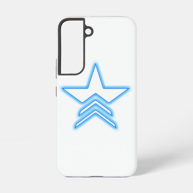 Glowing Blue Star Commander Samsung Case (Back)