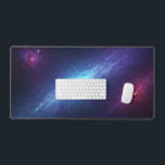 Glowing Blue Supernova Deep Space Nebula Desk Mat<br><div class="desc">Completely transform your gaming setup or daily workstation with an accessory that brings the epic scale of the universe right to your fingertips. This massive horizontal desk mat features a breathtaking, highly detailed illustration of a glowing blue supernova explosion in deep space. The intense, luminous cyan core is beautifully framed...</div>