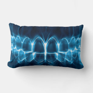 Glowing Blue Teeth Bite Dentist Pillow