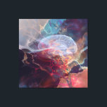 Glowing Brain Nebula Neural Energy Canvas Print<br><div class="desc">A luminous human brain hovers inside a vibrant cosmic nebula, its delicate structure rendered translucent and glowing. Electric cyan, magenta, fiery orange, and golden neural pathways pulse like living light streams through deep indigo, turquoise, and lavender space. Fiery bursts, starry speckles, and ethereal veils surround the form, symbolizing boundless creativity,...</div>