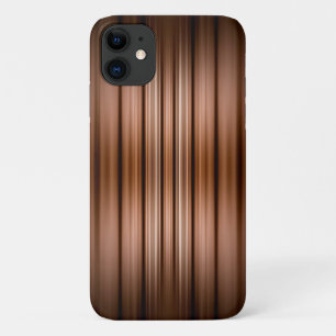 Glowing brown and black stripes iPhone 11 case