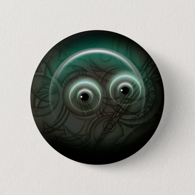 Glowing Bubble Cartoon 2 Inch Round Button (Front)