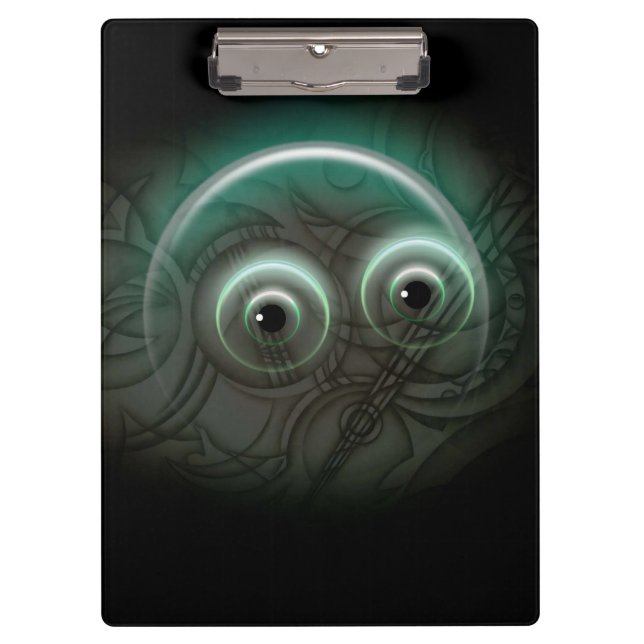 Glowing Bubble Cartoon Clipboard (Front)