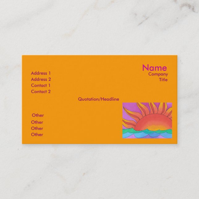 Glowing Business Card Template (Front)