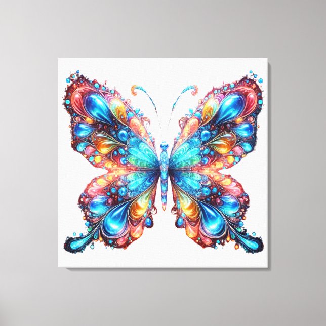 Glowing Butterfly Canvas Print (Front)
