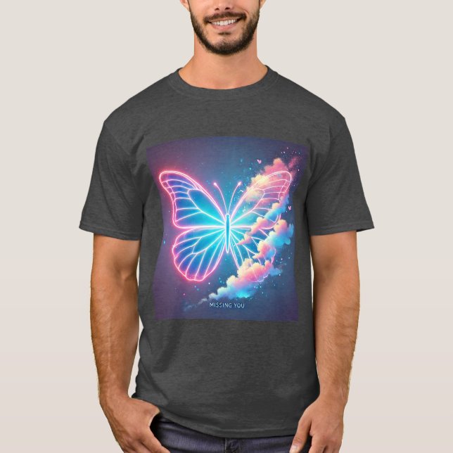 Glowing Butterfly Love Mens Tshirt (Front)