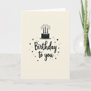 Glowing Cake Birthday Card