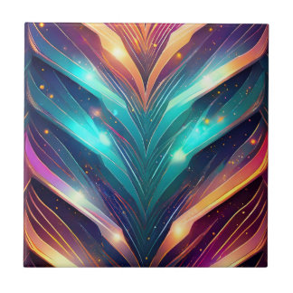 Glowing Chevron Number Four Tile