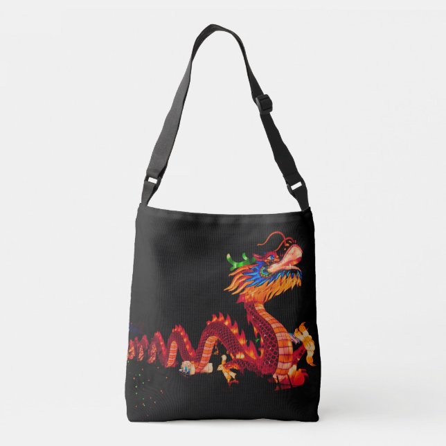 Glowing Chinese Parade Dragon Crossbody Bag (Back)