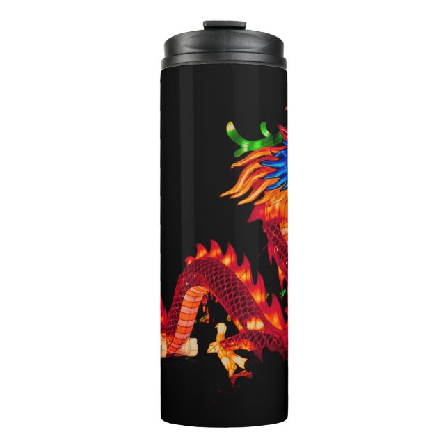 Glowing Chinese Parade Dragon Thermal Tumbler (Front)