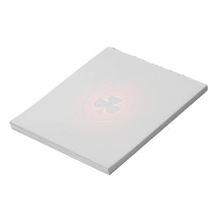 Glowing club card suit notepad