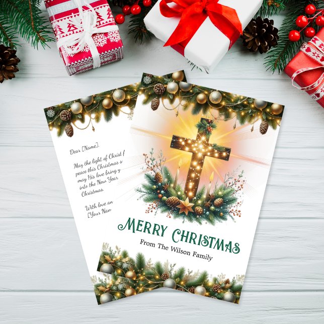Glowing Cross | Christian Christmas Card (Creator Uploaded)