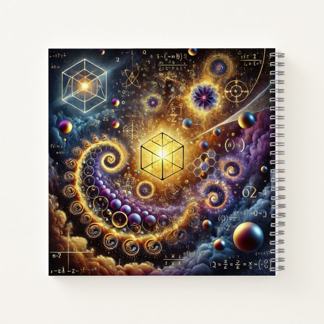 Glowing Cubes, Spirals & Equations Design Notebook (Back)