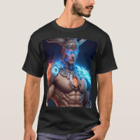 Glowing Cyborg Zeus Greek God