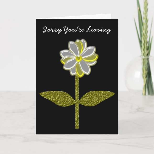 Glowing Daisy Flower Customizable Greeting Card (Front)