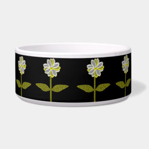 Glowing Daisy Flower Dog Bowl