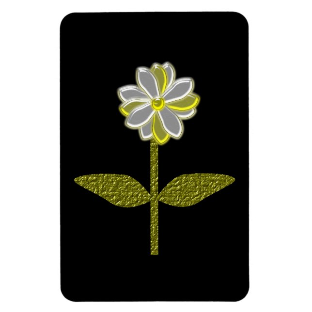 Glowing Daisy Flower Premium Magnet (Vertical)