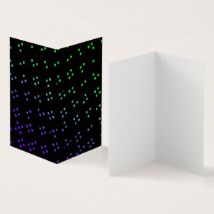 glowing dark pixel dots or squares pattern art business card