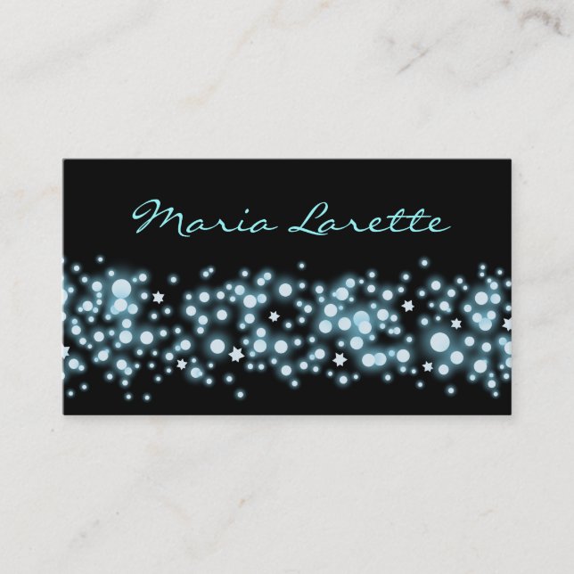 GLOWING DOTS Party Planner Artist Designer Card (Front)