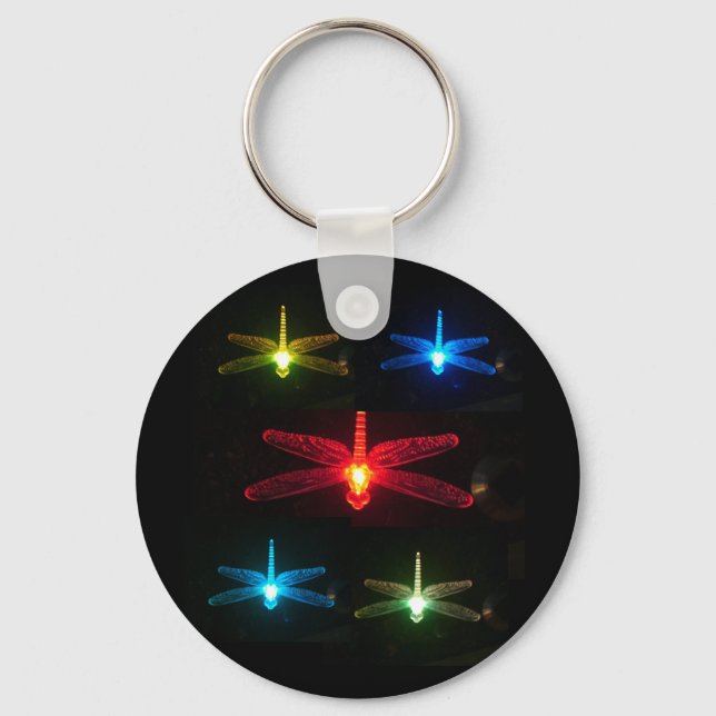 Glowing Dragonflies Keychain (Front)