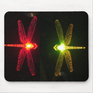 Glowing Dragonflies Mouse Pad