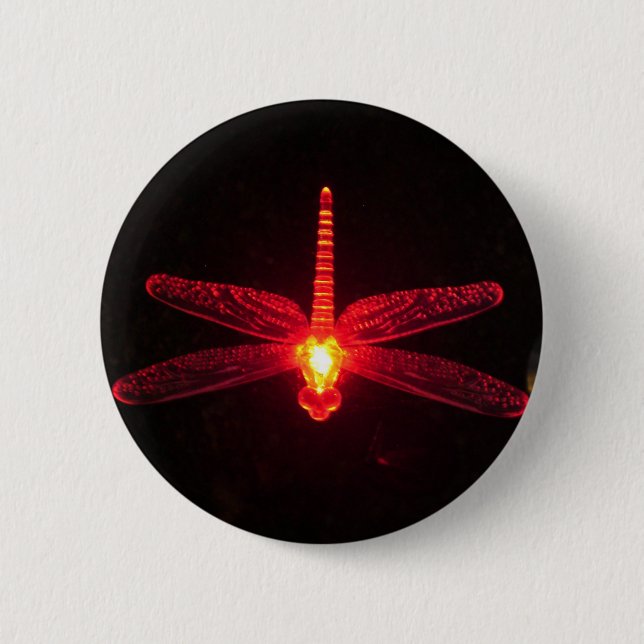Glowing Dragonfly 2 Inch Round Button (Front)