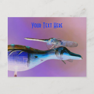 Glowing Dragonfly Customizable Postcard