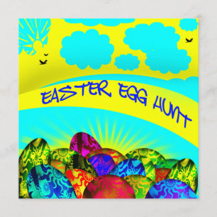 Glowing Easter Eggs Easter Egg Hunt Invitation
