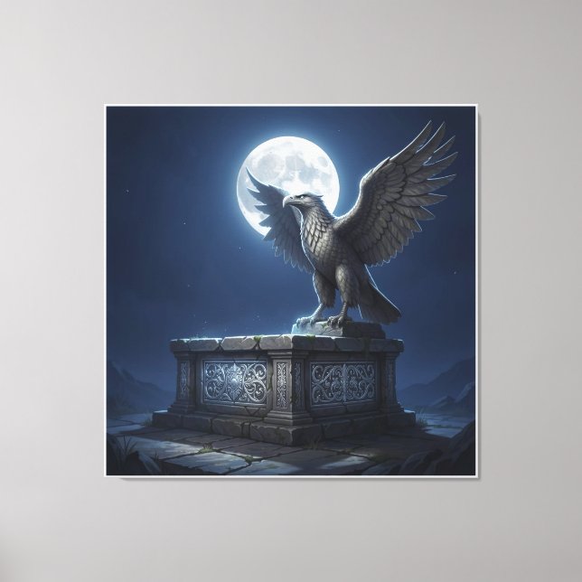 Glowing Embers of the Silver Eagle Canvas Print (Front)